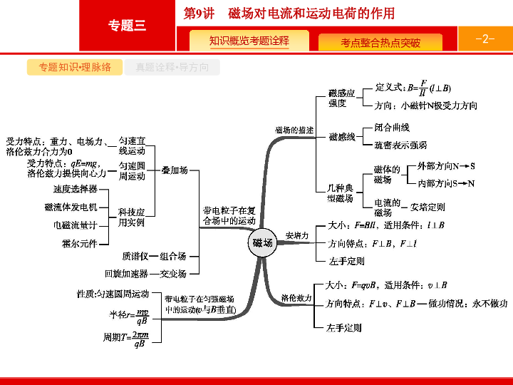 2020届二轮复习第9讲磁场对电流和运动电荷的作用课件41张天津专用