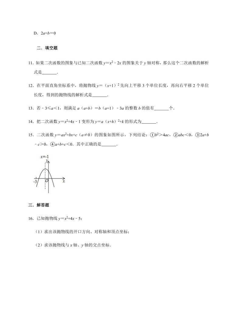 人教版数学九年级上册第22章 二次函数 综合能力拓展练习（Word版 无答案）