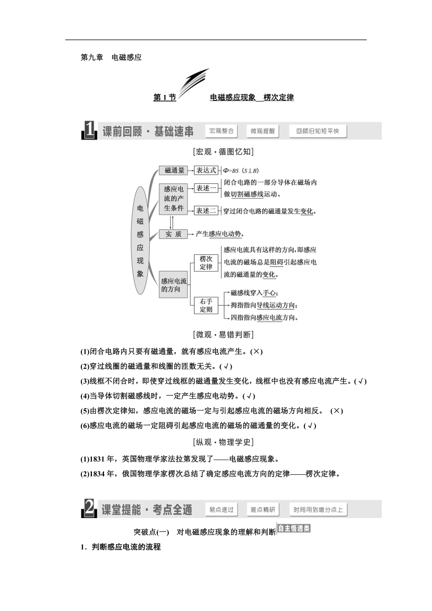 江苏专版2019届高考物理一轮复习学案：第9章 电磁感应