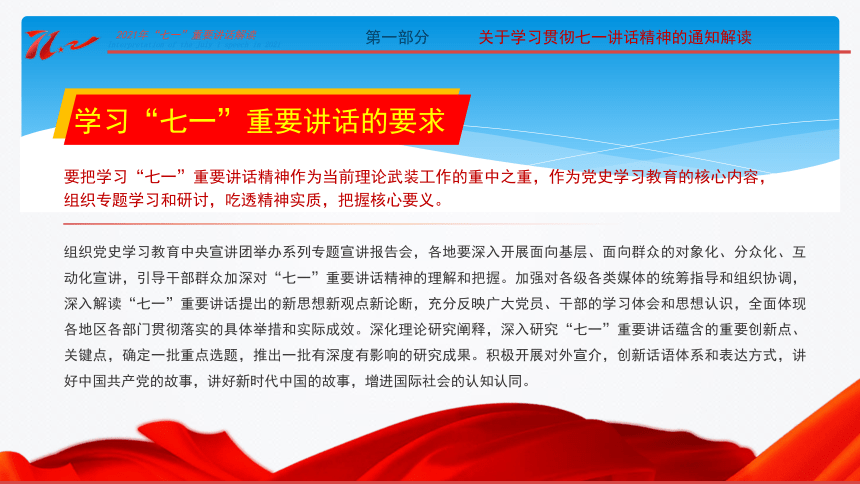 学习七一讲话精神解读课件20212022学年高中党课专题学习49张ppt