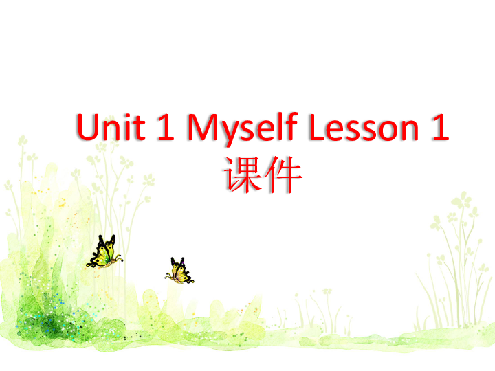 Unit 1 Myself  Lesson 1 课件(共17张PPT)