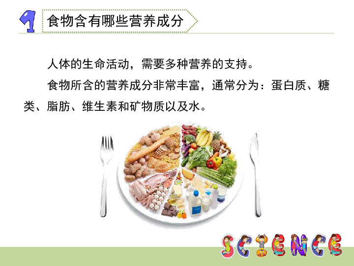 《食物中的营养》课件 (共18张PPT)