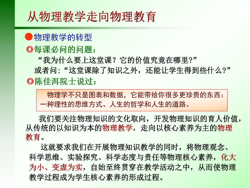 浙江省金华市2017年10月物理年会《核心素养视域下的物理教学》课件 （共36张PPT）