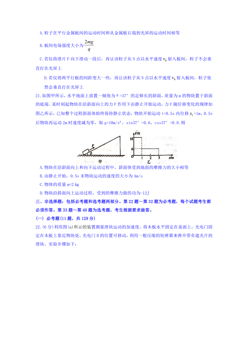 江西省上饶市2018届高三下学期第二次高考模拟理综物理试题
