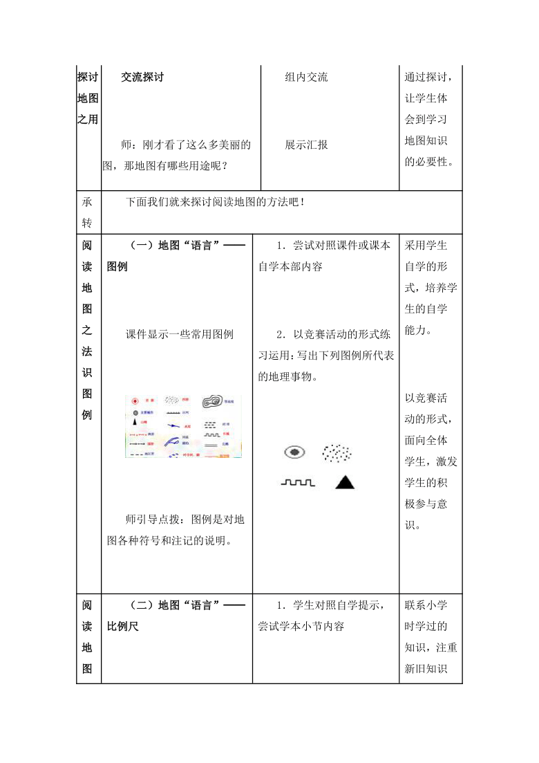 中图版七上地理  1.2地图 教案（word版）