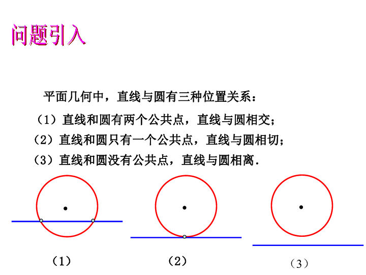 2.3.3 直线与圆的位置关系 课件（21张PPT）