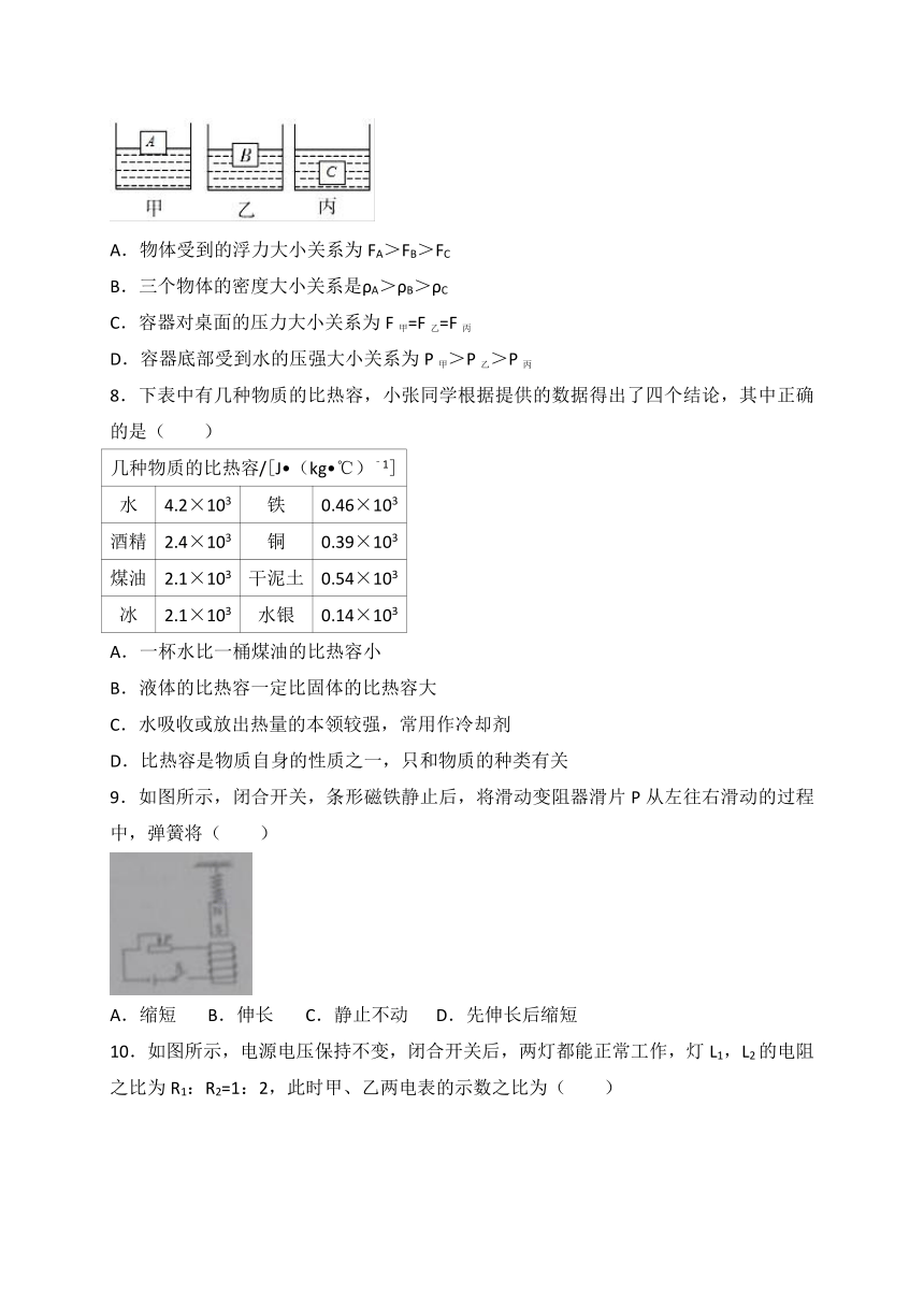 四川省眉山市2018年中考物理试卷（解析版）