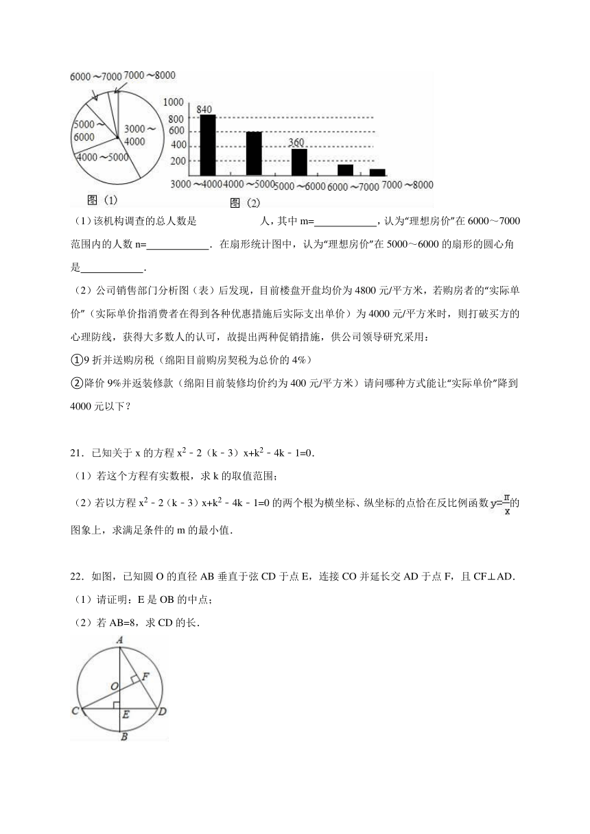 四川省绵阳市2016年中考数学模拟试卷（二）含答案解析