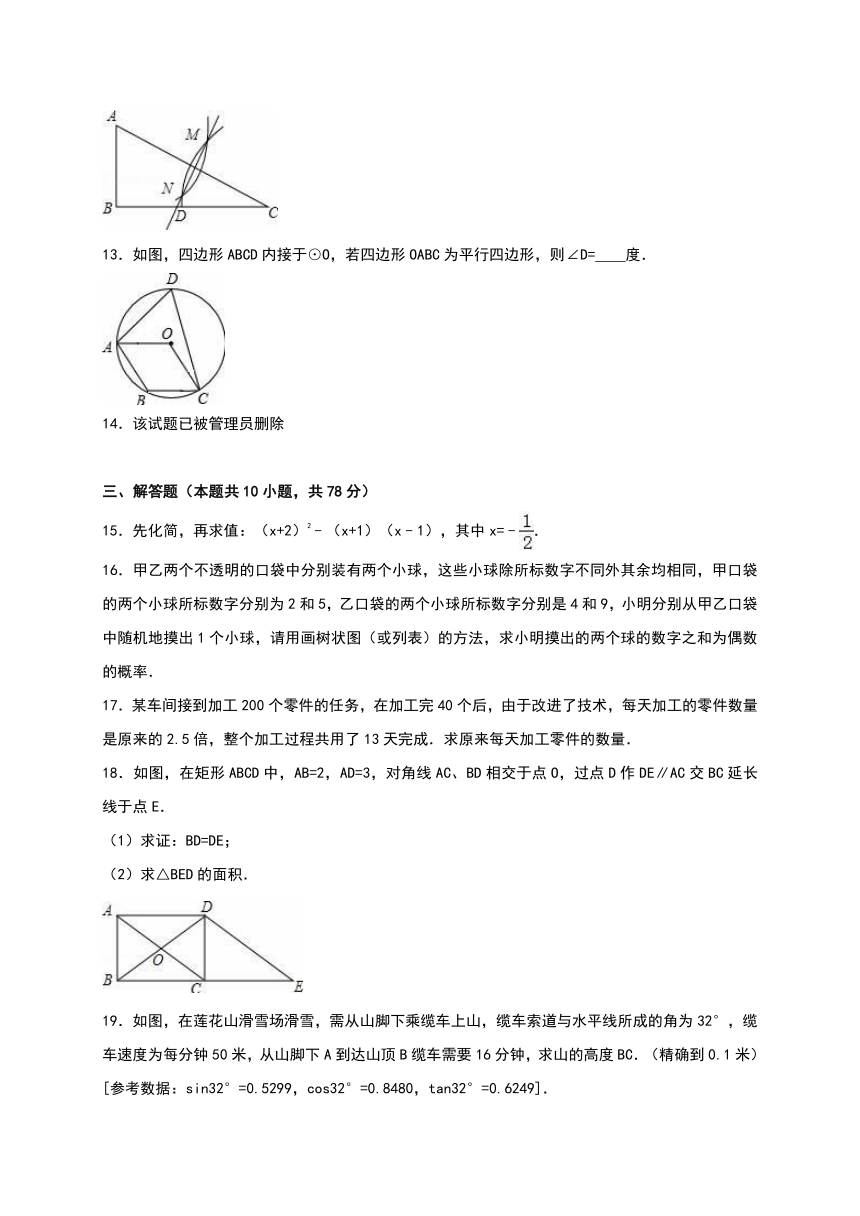 吉林省长春市2016年中考数学一模试卷含答案解析