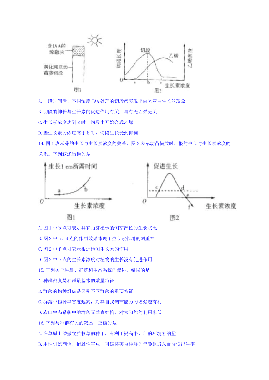 河南省普通高中2017-2018学年高二下学期3月月考生物试卷