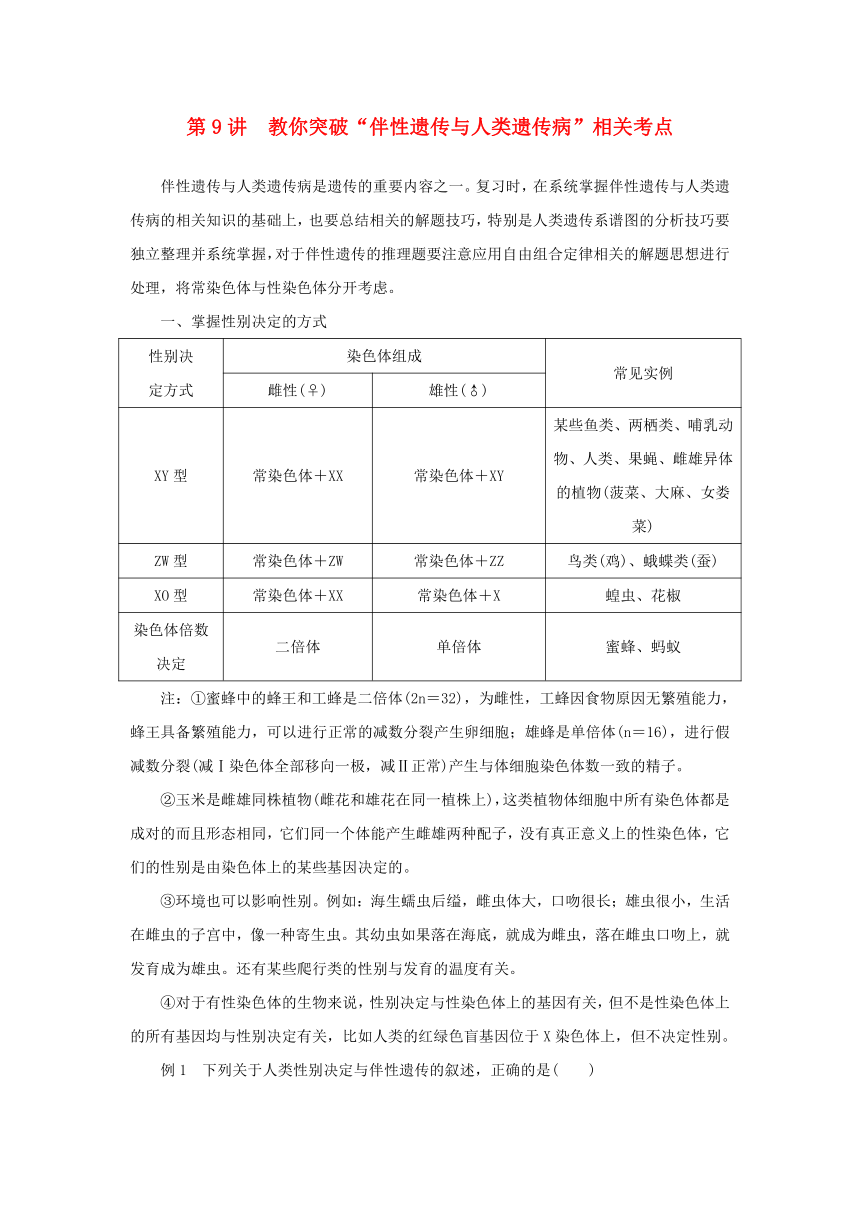 江苏省2017年高中生物暑期作业第9讲教你突破“伴性遗传与人类遗传病”相关考点