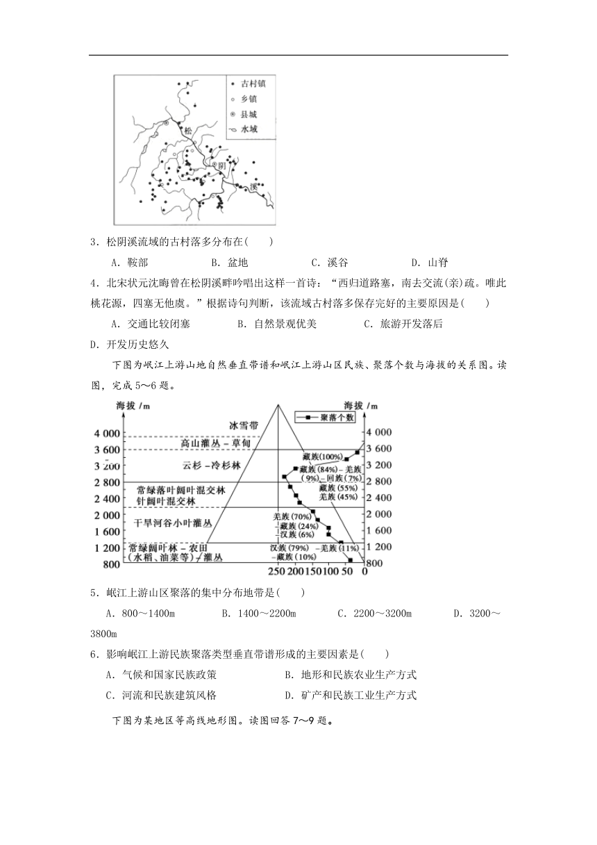 广西省贵港市覃塘高级中学2019届高三8月月考地理试卷Word版含答案