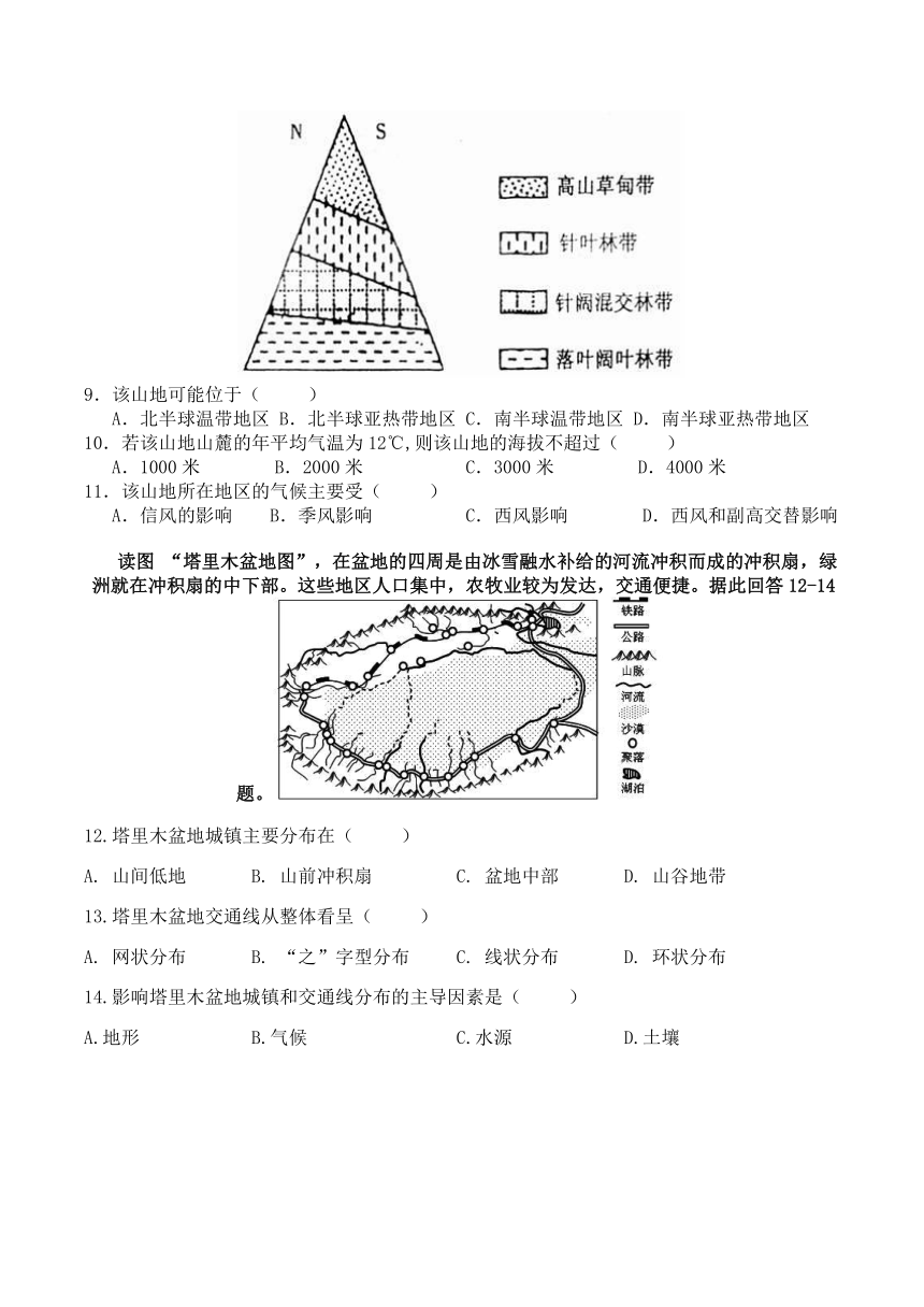 湖南省麓山国际实验学校2016年新高二第一次暑假作业检测文科综合试题