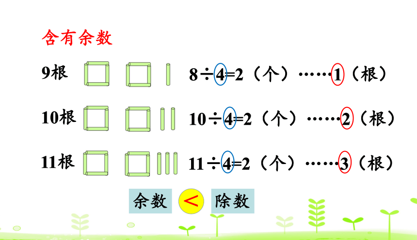 人教版数学二年级下册6.2 余数与除数的关系 课件（27张）