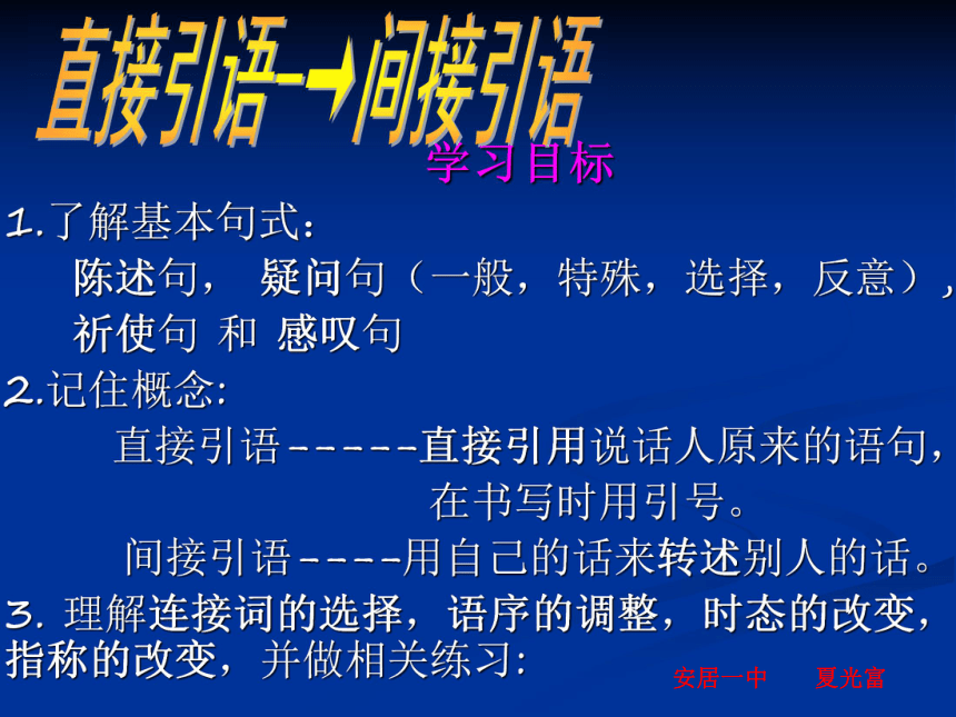 直接引语与间接引语 课件（34张）