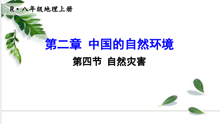 【推荐】人教版（新课程标准）地理八年级上册2.4 自然灾害 课件（43张ppt）