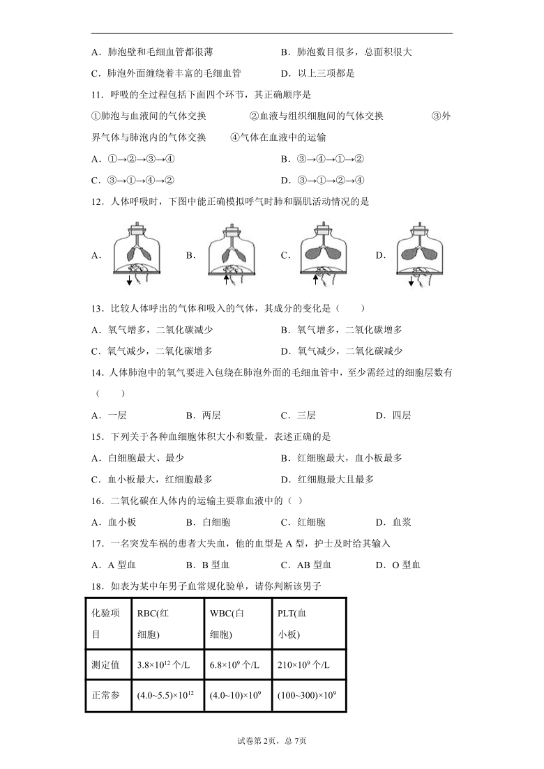 四川省广安市岳池县2020-2021学年七年级下学期期中生物试题（word版，含解析）