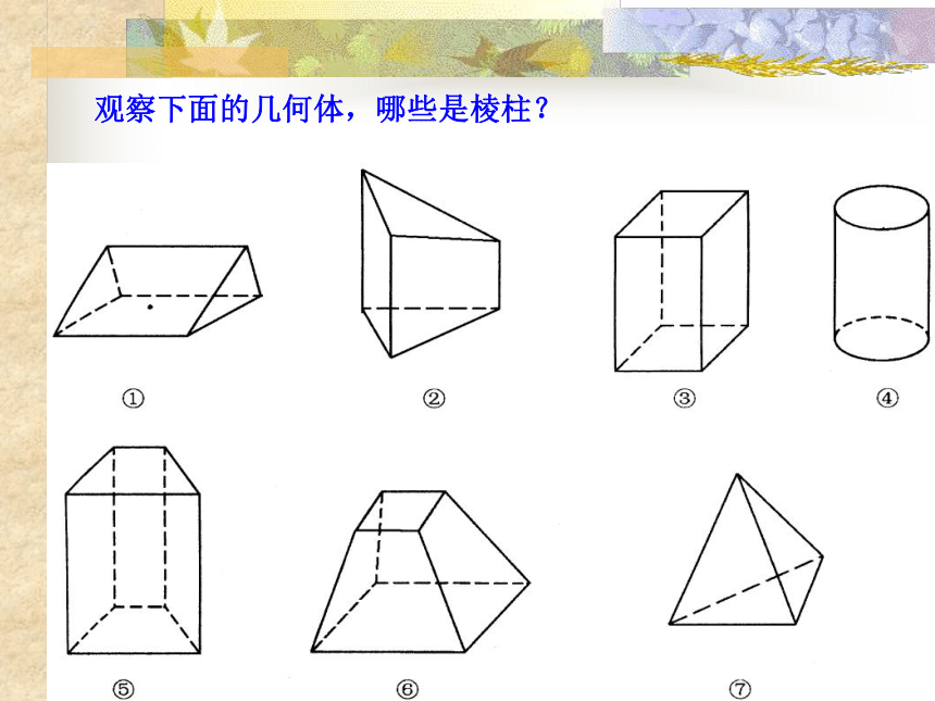 空间几何体的结构特征