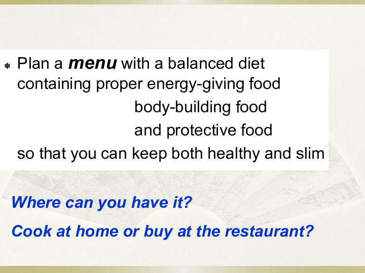 unit2 healthy eating habits  阅读1( 共20张PPT)