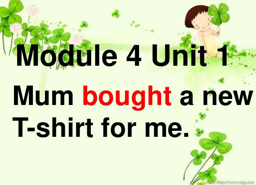 Module 4 Unit 1 Mum bought a new T-shirt for me.课件