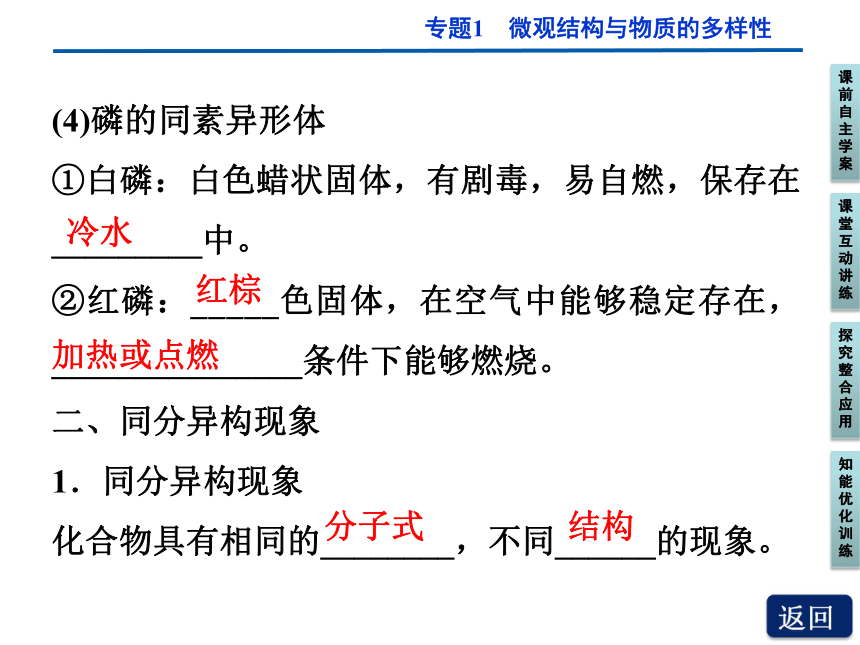 2011年高一化学精品课件：1.3.1　同素异形体与同分异构体（苏教版必修2）