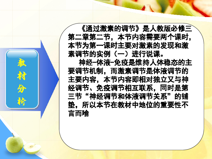 人教版高二生物必修三第二章 第二节 通过激素的调节 说课课件）（共24张PPT）