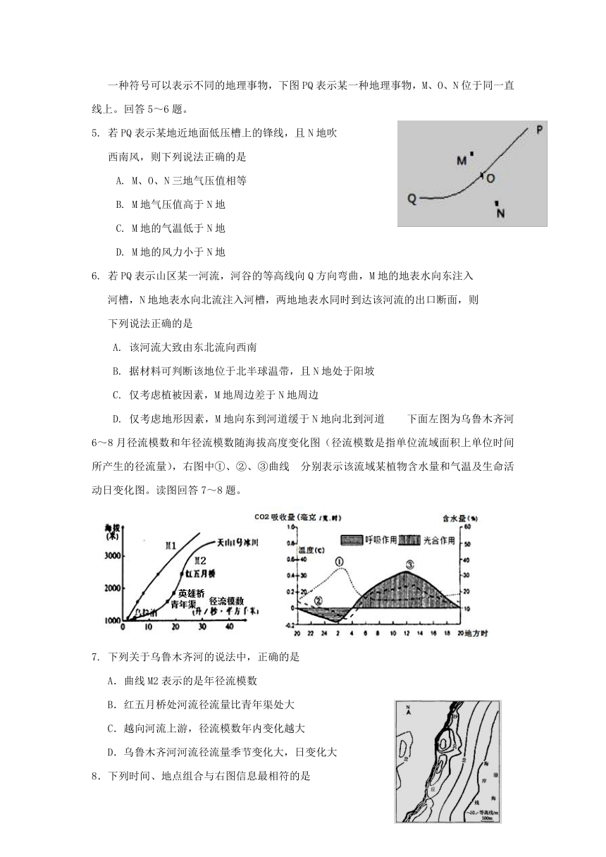 广西陆川县中学2016-2017学年高二下学期6月月考地理试卷