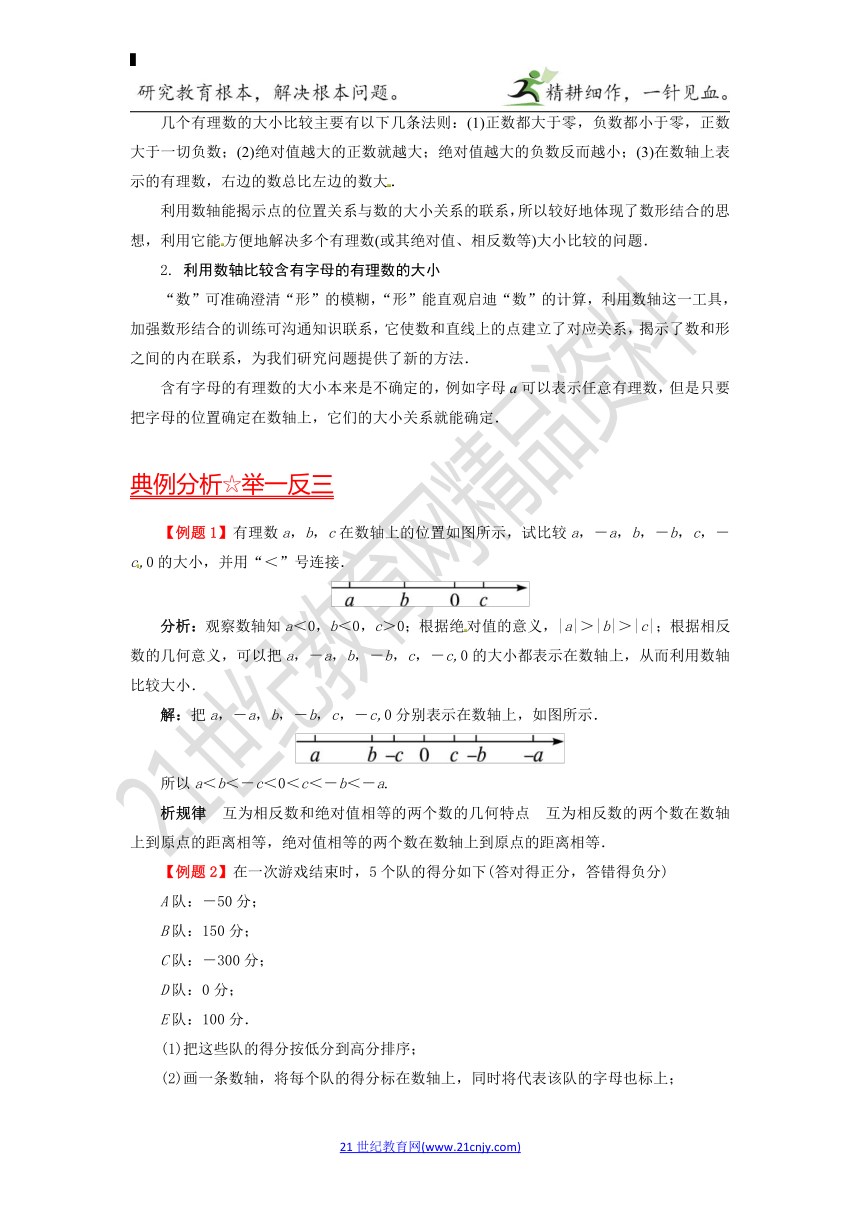 初中数学迎战中考108核心考点解题宝典003—有理数的大小（含解析）