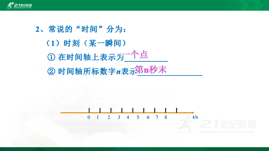 1.2 时间 位移（课件）(共31张PPT)