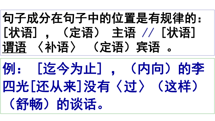 部编版语文 初中句子成份及句子主干课件（22张ppt）