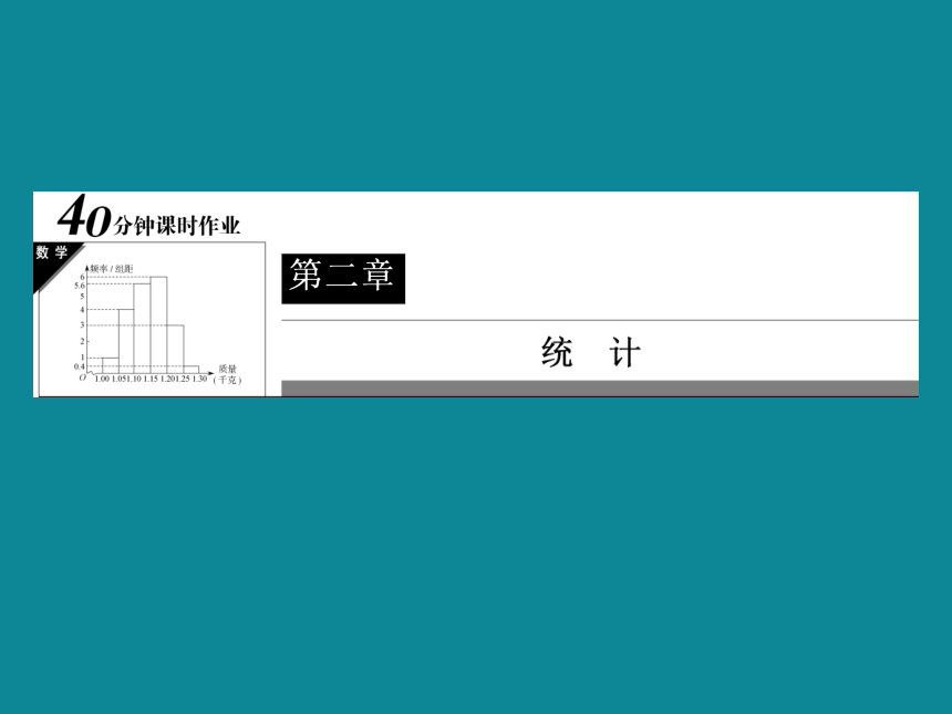 2013-2014学年人教A版高一数学必修三40分钟课时作业：2-2-17用样本的频率分布估计总体分布2