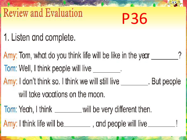 Unit9 Life in the year 2050-Review and evaluation 课件（共18张PPT）