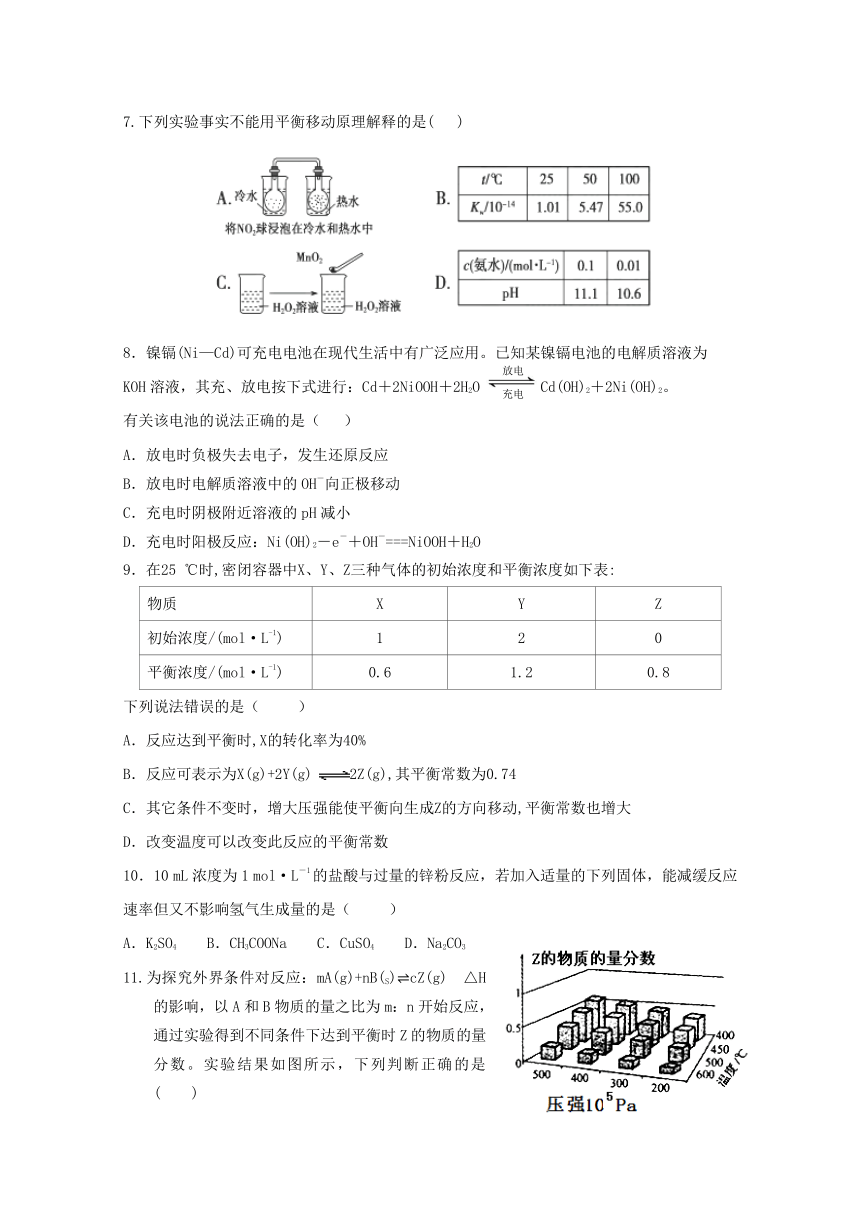 福建省龙岩市一级达标学校2017-2018学年高二上学期期末教学质量检查化学试卷