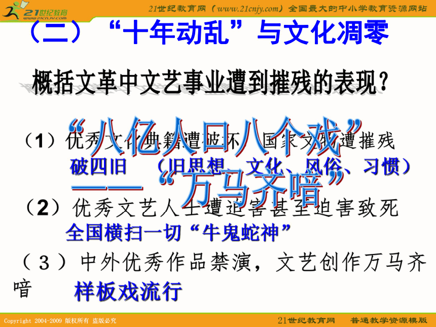 2010历史高考专题复习精品系列课件84：《现代中国的文化教育》