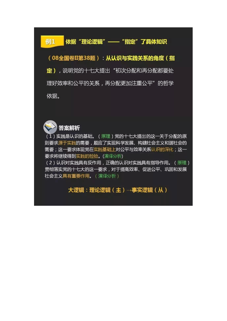 2021年高考政治主观题答题逻辑与规范 学案