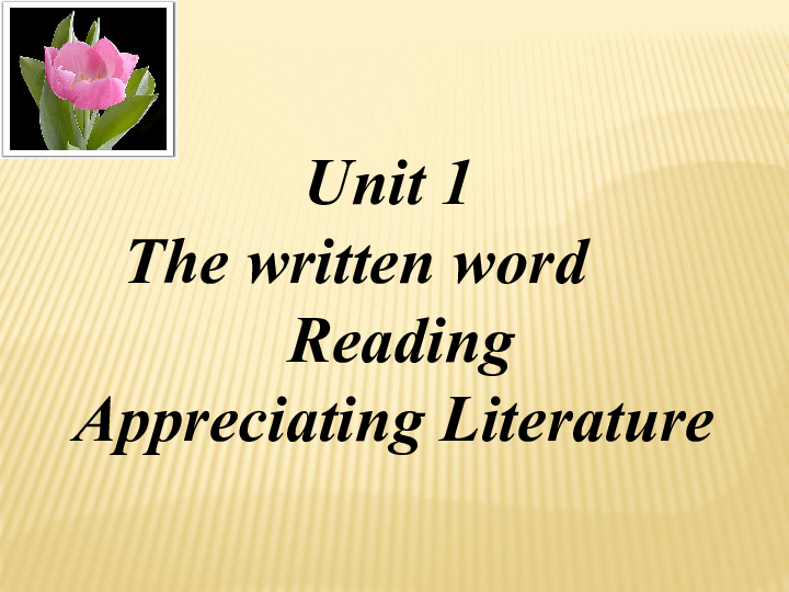 高中英语牛津译林版选修8Unit 1 The written world  Reading课件 (共16张PPT)