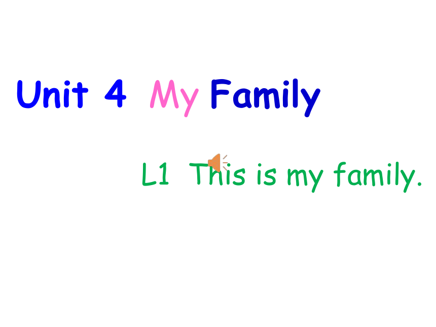 Unit 4 My Family Lesson 1 课件