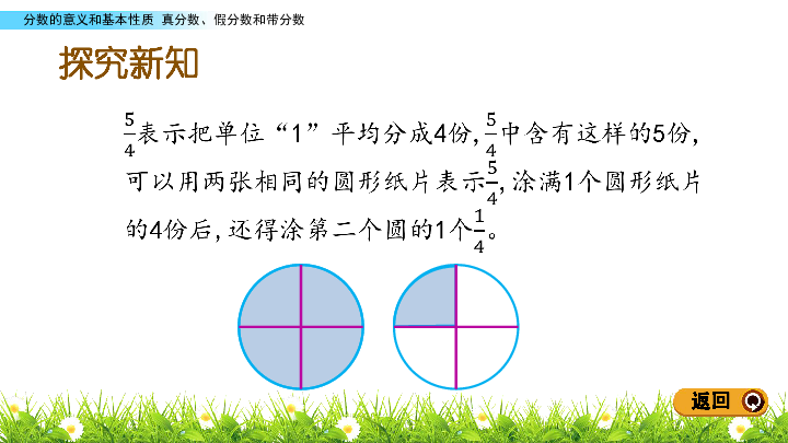 五年级下册数学课件-4.4 真分数、假分数和带分数 北京版（2014秋）(共16张PPT)