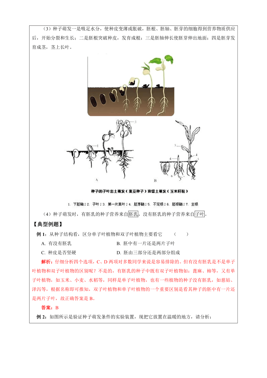 浙教版七年级科学下册师辅导讲义第一章代代相传的生命4-6节