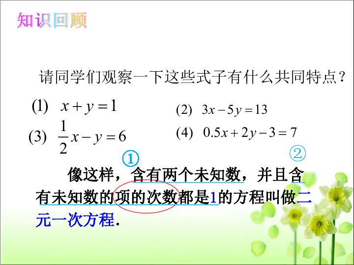 人教版七年级数学下册  8.1 二元一次方程组课件（共39张PPT）