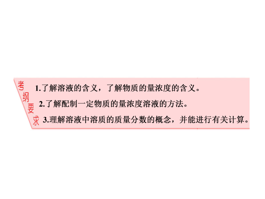 2017届高中鲁教版化学一轮复习课件：第1章 第4节 物质的量浓度