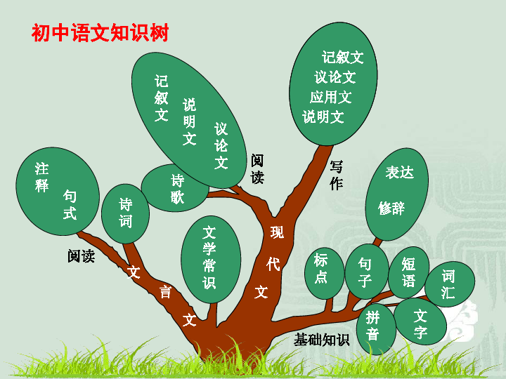 初中语文知识树基础知识