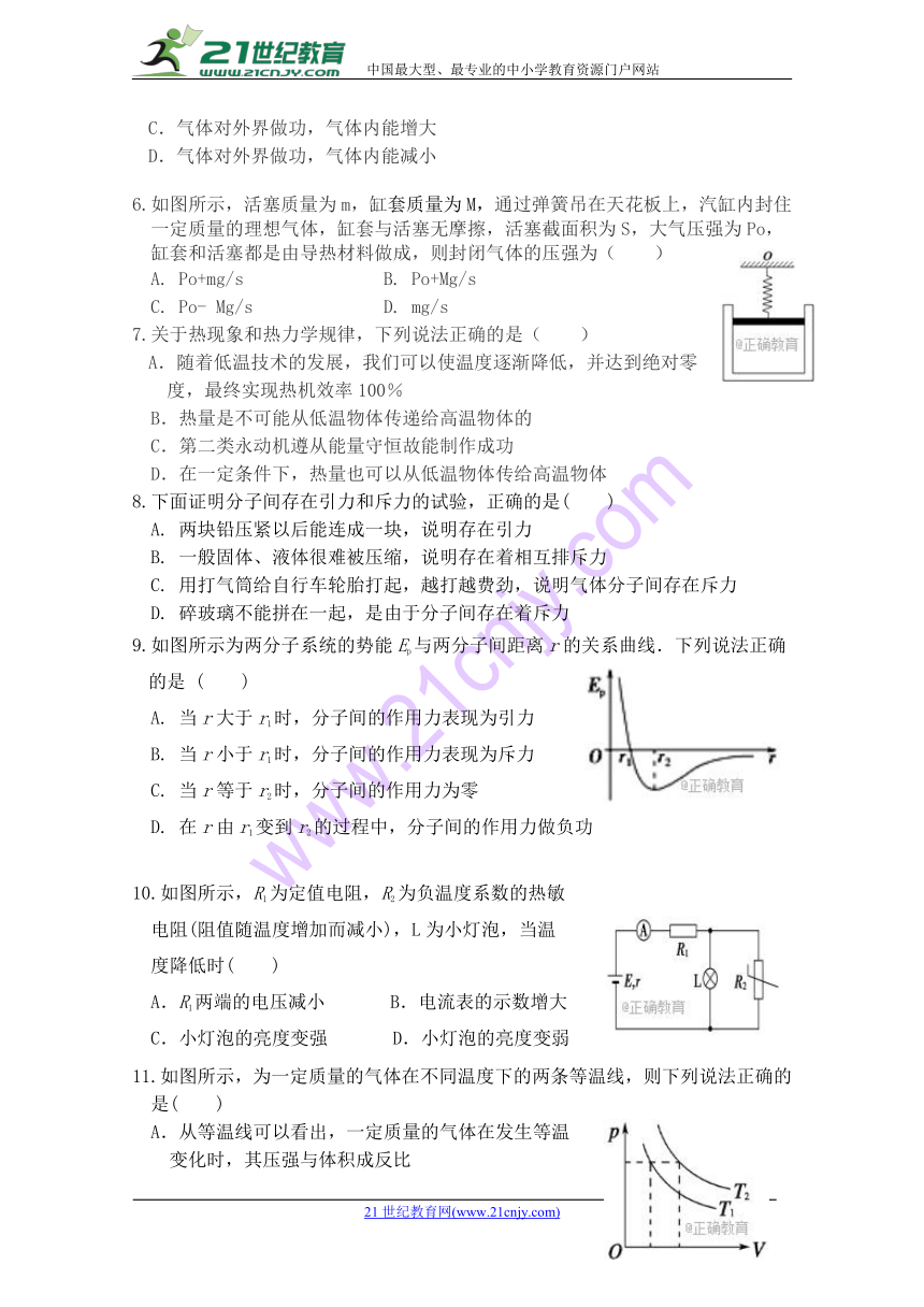 黑龙江省青冈县一中2017-2018学年高二下学期月考A卷物理试卷