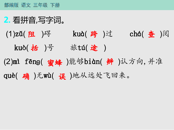 三年级下册语文14 蜜蜂作业课件(共15张ppt)