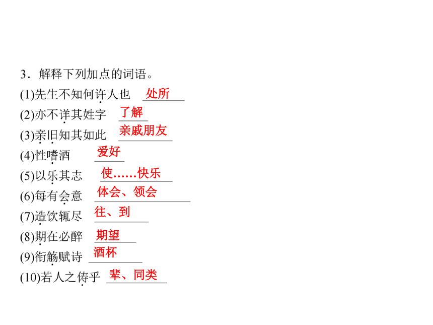 人教版八年级语文下册随堂训练课件：第5单元 22 五柳先生传 (共18张PPT)