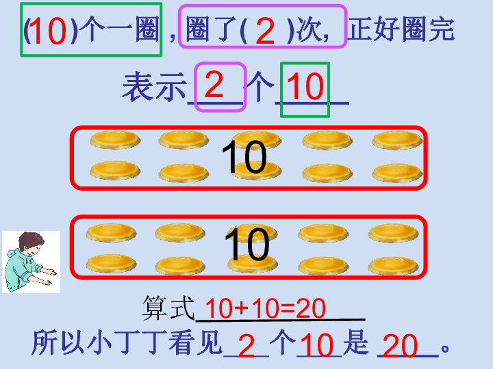 一年级下册数学课件-6.4 整理与提高 各人眼中的20 沪教版  (共37张PPT)