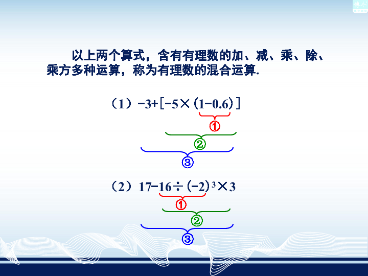 湘教数学七上1.7 有理数的混合运算课件（14张ppt）