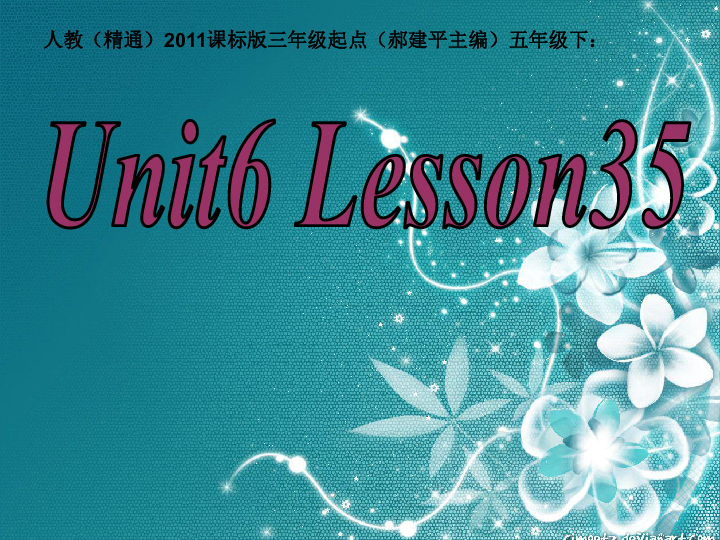 Unit6 We are watching the games.(Lesson35) 课件(20张PPT)