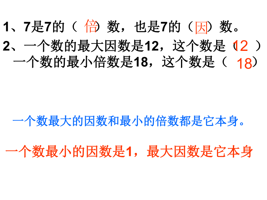 六年级数学总复习(因数倍数)课件