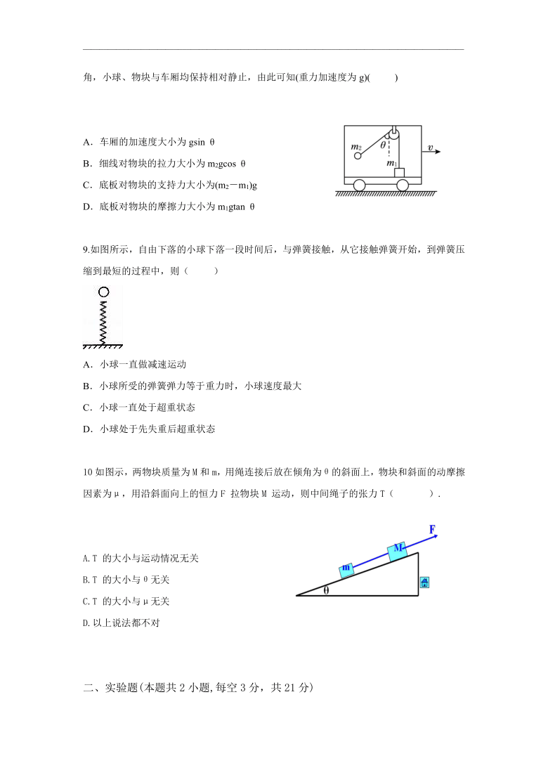 吉林省梅河口市朝鲜族中学2019-2020学年高一上学期期末考试物理试题 Word版含答案